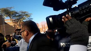 CORRECTION: Commotion outside the Randburg Magistrate's Court as Zuma's son appears (ZqC)
