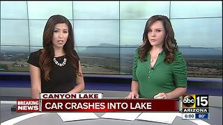 At least one injured after car goes into Canyon Lake, DPS investigating