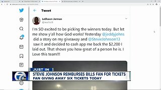 Former Bills WR Stevie Johnson sends $2,200 to Bills fan giving away playoff tickets for free