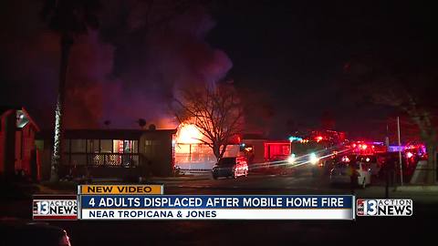 Mobile home, apartment building catch fire overnight