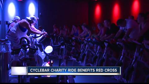 CycleBar charity ride benefits Red Cross