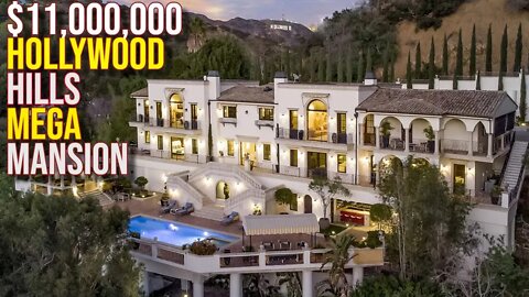 iNside $11,000,000 Hollywood Hills Mega Mansion