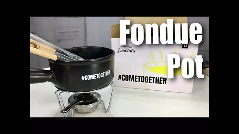 Janazala Ceramic (1.5-Quart) Large Porcelain Cheese Fondue Pot Set Unboxing #COMETOGETHER