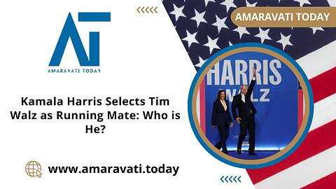 Kamala Harris Selects Tim Walz as Running Mate Who is He? | Amaravati Today News