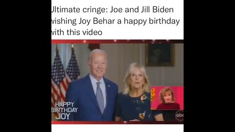 CRINGE: Joe & Jill send Joy Behar a Happy Birthday video || #shorts #joebiden #theview #joybehar