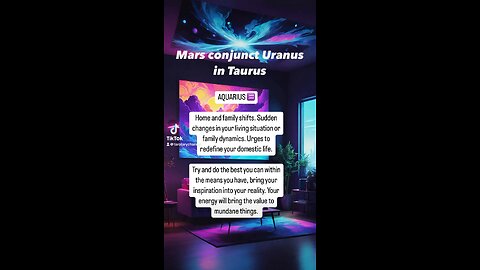 Aquarius ♒️- Mars conjunct Uranus in Taurus transit influence #astrology #tarotary #aquarius