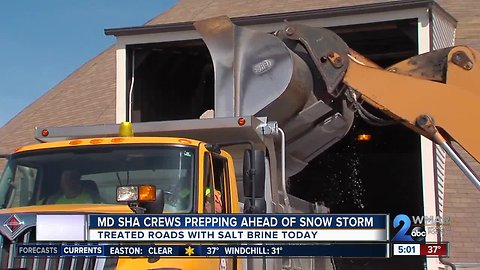 MDOT SHA preps for impending weekend storm