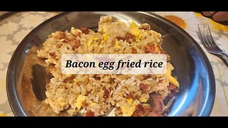 Bacon and egg fried rice and a thank you to @LittleVillageHomestead