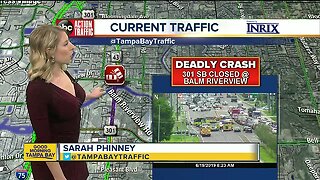 Deadly crash shuts down SB US 301 in Riverview