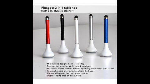 Plungee: 3 In 1 Table Top (Pen With Stylus And Cleaner)