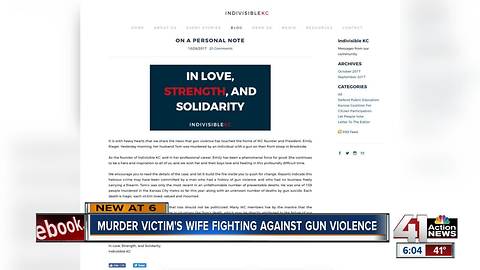 The widow of a murdered Kansas City attorney is also president of an anti-gun violence group