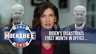 Governor Kristi Noem SLAMS Biden's DISASTROUS First Month | Huckabee