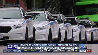 Statistics show violent crimes down in Baltimore County