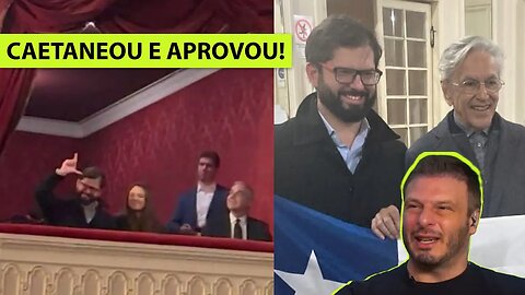 Presidente do Chile FAZ O "L" em show de CAETANO VELOSO e OILUIZ SOLTA O VERBO