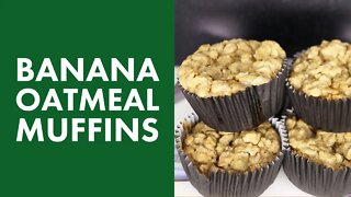 Vegan Banana Oatmeal Muffins