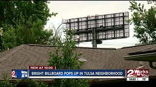 Bright billboard pops up in Tulsa neighborhood