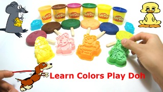 Learn Colors Play Doh Ice Cream Popsicle Peppa Pig Paw Patrol Fun & Creative for Kids