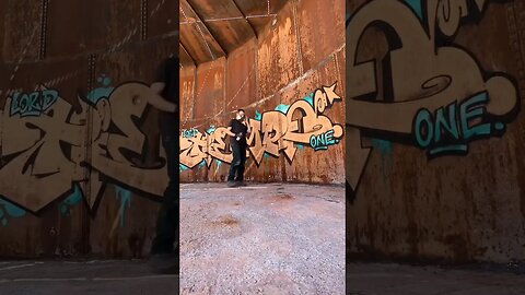 ILL GRAFFITI PIECE ON RUST 🔥 #graffiti #graffitiart #shorts