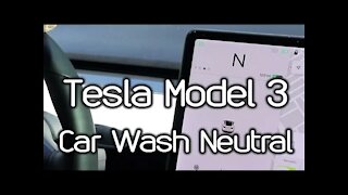 How to put Tesla Model 3 into Neutral | Car Wash