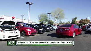What to know when buying a used car