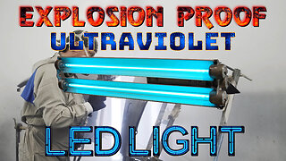 Explosion Proof Fluorescent Ultraviolet Light - Class I, II - 4' 2 lamp - Paint Booths, Rigs, Marine