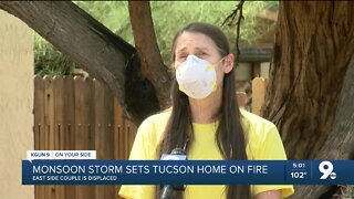 Couple's home condemned after lightning sparked a fire