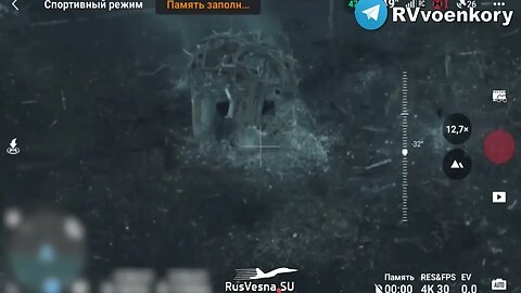 Assault in the ruins near Donetsk a fearless fighter destroys the firing point of the Armed Forces.