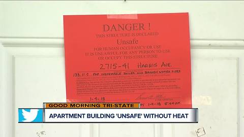 With no heat, residents of Norwood apartment building kicked out