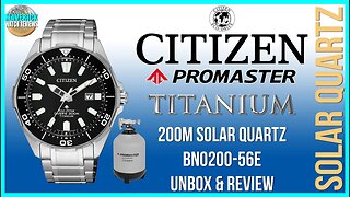 Great Simple Utility Diver! | Citizen Promaster Titanium 200m Solar Quartz BN0200-56E Unbox & Review