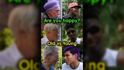 Are you happy? Old vs Young #happy #happiness #oldvsyoung #shorts #nyc #newyork #newyorkcity