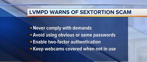 LVMPD warns of online 'sextortion' scam