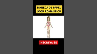 COMO DESENHAR BONECA DE PAPEL+ LOOK ROMÂNTICO - PRINT NO FINAL #shorts #bonecadepapel #paperdolls