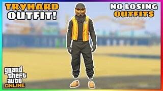 Easy Halloween Black Joggers & Dock Vest Tryhard Outfit (GTA Online)