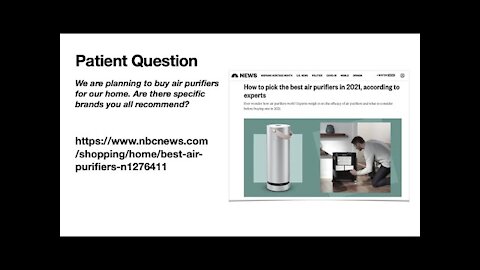 Does Conners Clinic Recommend an Air Purifier? Patient Question