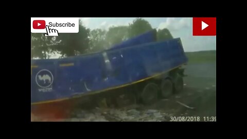 🔥 Truck Crash Dashcam Truck Rolls! - Part 3 #shorts 🔥