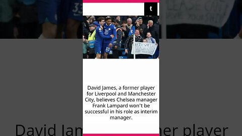 It won't be Lampard. UCL: James Chelsea #shorts