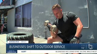 Businesses shift to outdoor service
