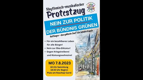 Montagsdemo Hattingen 07.08.2023 #LIVE Spaziergang