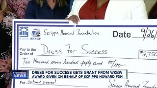 WKBW, Scripps Howard Foundation presents Dress for Success Buffalo with $2,750 check