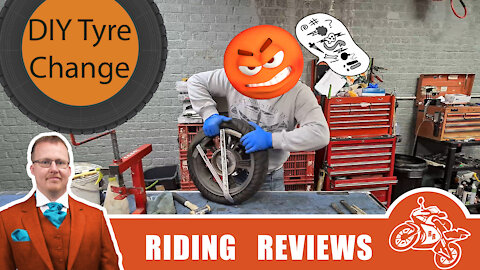 DIY motorbike tyre change