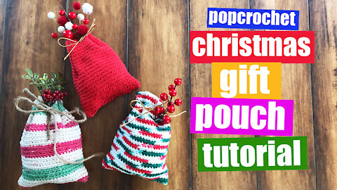 Crochet Christmas Gift Pouch