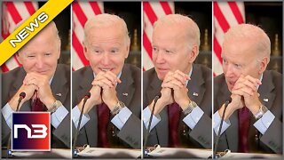 Biden CAUGHT SMIRKING As His GOONS Shut Out Reporters From Asking Critical Questions