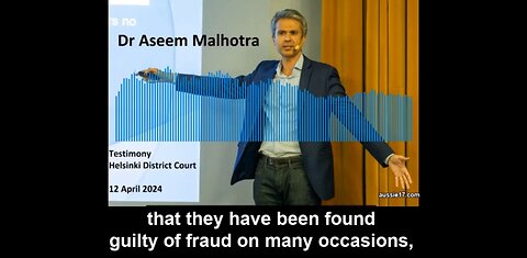 Dr Aseem Malhotra Gives Expert Testimony In Helsinki District Court On April 12, 2024