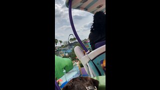 A service dogs last day at a theme park!