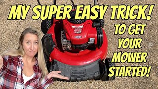 TRY THIS TRICK to get your lawnmower started after sitting! Briggs Troybilt spring start up guide