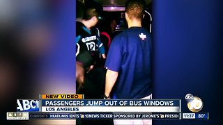 Passengers jump out of SoCal bus windows during Halloween panic