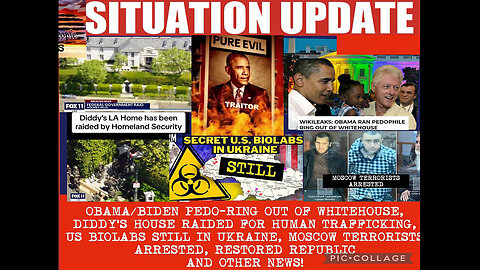 Situation Update - Wikileaks: Obama - Biden Pedo Ring Out Of The White House - 3/29/24..