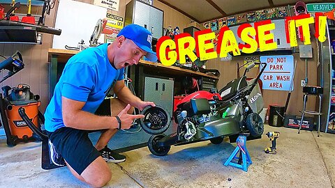HOW TO GREASE LAWN MOWER WHEELS FAST AND EASY