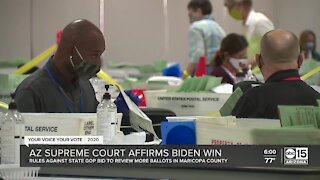 Arizona Supreme Court affirms Biden win