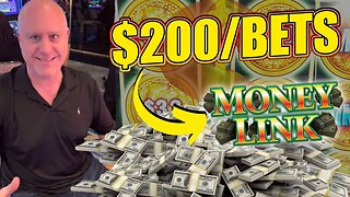 The Raja Is CRAZY Betting $200/SPIN on HIGH LIMIT Money Link!